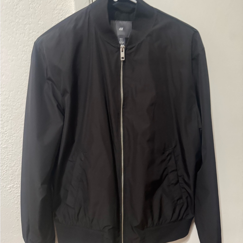 H&M Classic Black Bomber Jacket